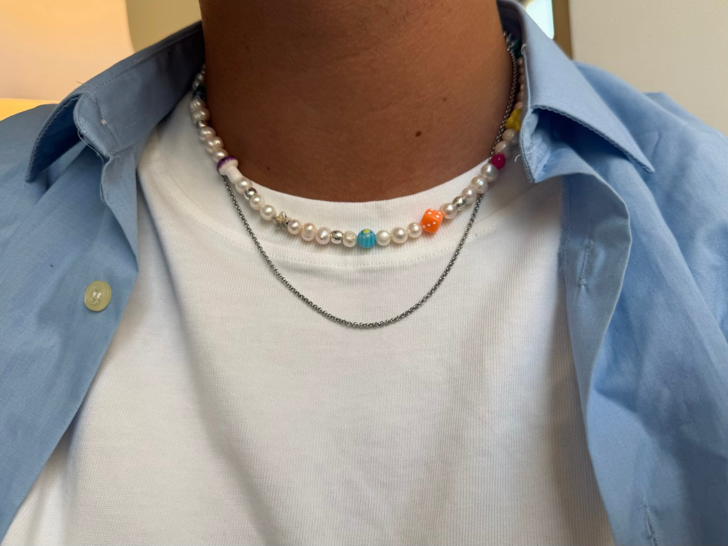 COLLAR JOY POP PLATEADO